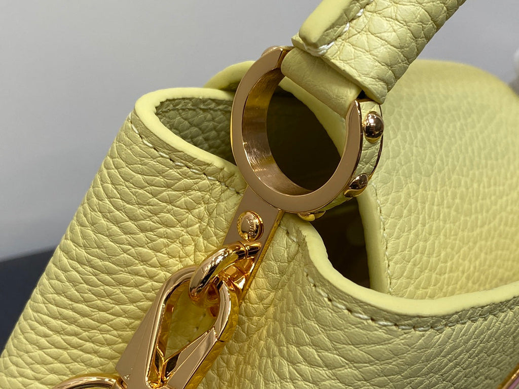 Louis Vuitton CAPUCINES MINI 21 YELLOW TAURILLON GOLD HARDWARE