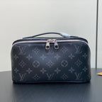 Louis Vuitton TOILETRY BAG 24 IN BLACK MONOGRAM ECLIPSE CANVAS