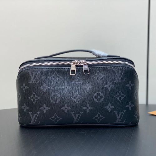 Louis Vuitton TOILETRY BAG 24 IN BLACK MONOGRAM ECLIPSE CANVAS