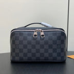 Louis Vuitton TOILETRY BAG 24 IN BLACK DAMIER GRAPHITE CANVAS