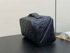 Louis Vuitton TOILETRY BAG 24 IN BLACK MONOGRAM EMBOSSED CALFSKIN