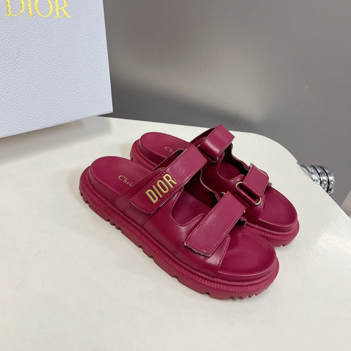DIOR  DIORact dad sandal mule burgundy lambskin