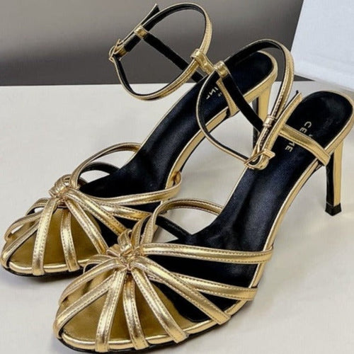 Celine RIOMPHE SANDAL IN LAMBSKIN GOLD