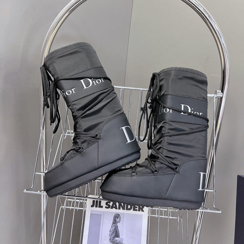 DIOR Short Boots 60mm In Black Cowhide 989716