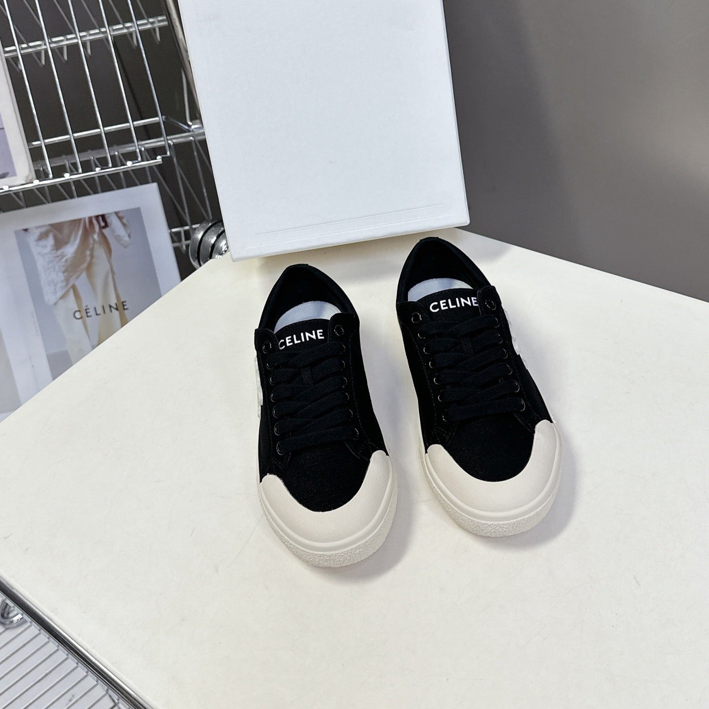 Celine CELINE 25 Sneaker Black Canvas 285969