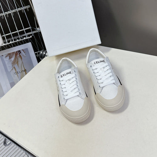 Celine CELINE 25 Sneaker White Beige Canvas 285970
