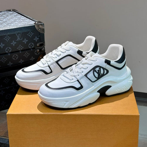 Louis Vuitton NEO RUN AWAY SNEAKER WHITE MIX BLACK CALFSKIN