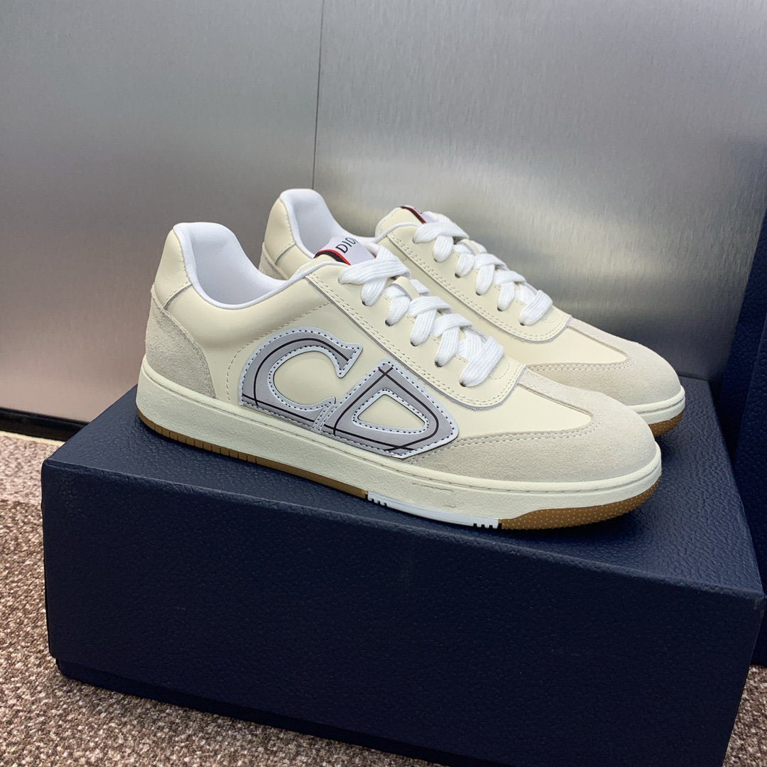 DIOR homme cream calfskin grey suede