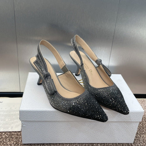 DIOR slingback pump 65 opaque black calfskin resin pearl