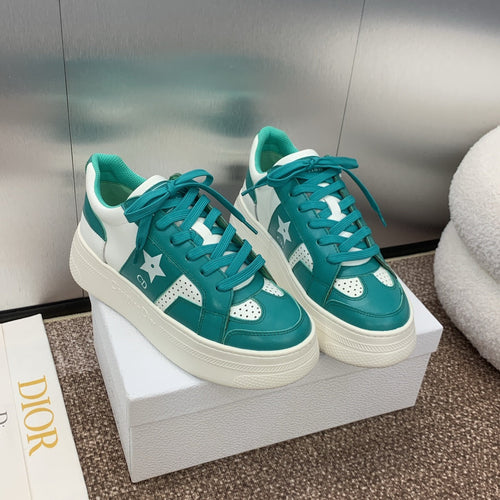 DIOR Star Platform Sneaker 35mm Emerald Green Calfskin