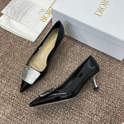 DIOR Pumps 65mm Glossy Black Cowhide