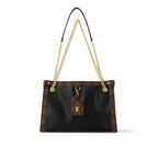 Louis Vuitton NOVA PM 31 IN BLACK CALFSKIN AND BROWN MONOGRAM CANVAS TRIM