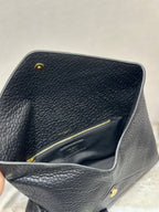 Saint Laurent ENVELOPE CLUTCH 29 IN BLACK LAMBSKIN COPPER LOGO