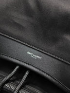 Saint Laurent CITY MULTI-POCKET BACKPACK 42 IN BLACK NYLON AND SMOOTH CALFSKIN