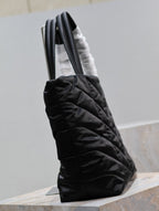 Saint Laurent PUFFER LARGE TOTE BAG 57 IN BLACK SILK