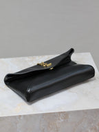 Saint Laurent ENVELOPE CLUTCH 21 IN BLACK CALFSKIN