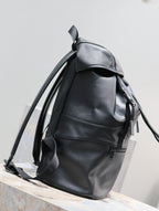 Saint Laurent BACKPACK 45 IN BLACK CALFSKIN WITH EMBOSSED LOGO
