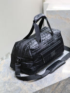 Saint Laurent TRAVEL TOTE BAG 50 IN BLACK PLAID NYLON