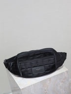 Saint Laurent CROSSBODY BAG 24 IN BLACK PLAID NYLON