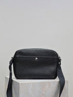 Saint Laurent CITY CAMERA BAG 24 IN BLACK ELEPHANT PATTERN LAMBSKIN