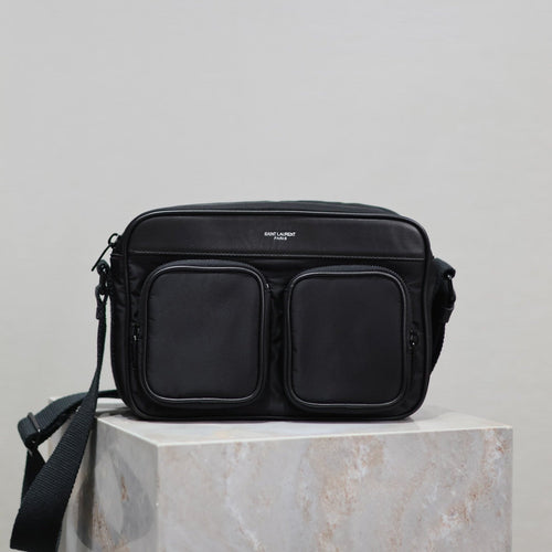 Saint Laurent CITY CAMERA BAG 24 IN BLACK ECONYL