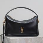 Saint Laurent CAMERA SUPPLE BAG 28 IN BLACK SMOOTH LAMBSKIN GOLD HARDWARE