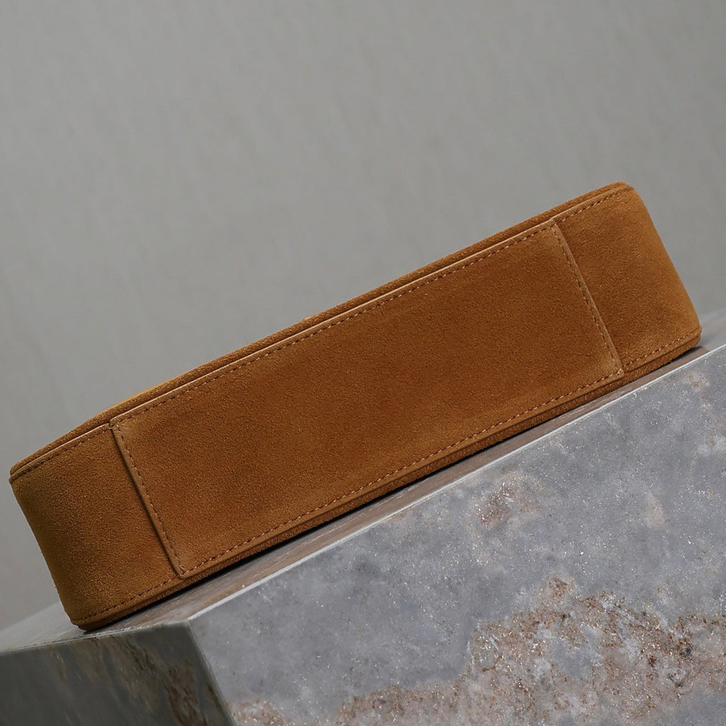 Saint Laurent LE 5 À 7 BAG  25 IN BRONZE BROWN SUEDE COPPER LOGO