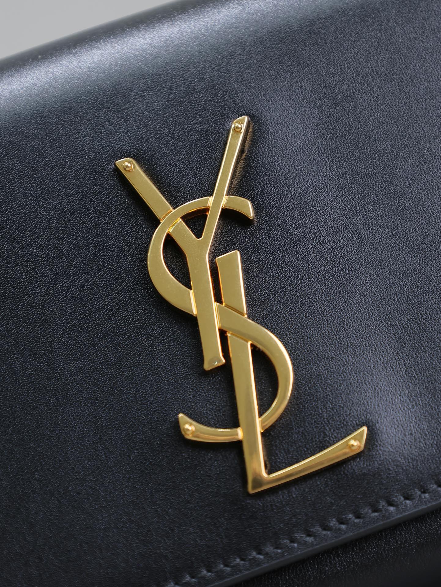 Saint Laurent CLASSIC KATE CLUTCH 27 IN BLACK LAMBSKIN GOLD HARDWARE