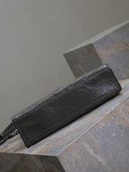 Saint Laurent NIKI SHOPPING BAG 33 IN GRAY CRUMPLED CALFSKIN