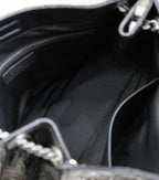 Saint Laurent NIKI SHOPPING BAG 33 IN BLACK CRUMPLED CALFSKIN SILVER HARDWARE