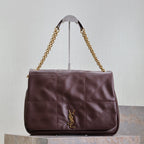 Saint Laurent JAMIE 4.3 LARGE BAG 43 IN WINE RED LAMBSKIN GOLD HARDWARE