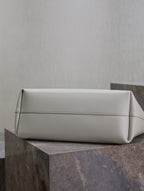 Saint Laurent SHOPPING TOTE BAG 38 IN WHITE CALFSKIN