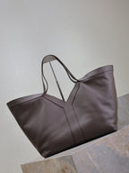 Saint Laurent TOTE BAG 50 IN BRUNETTE BROWN CALFSKIN