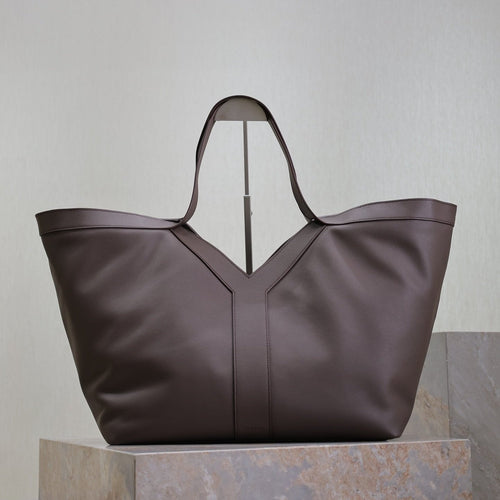 Saint Laurent TOTE BAG 50 IN BRUNETTE BROWN CALFSKIN