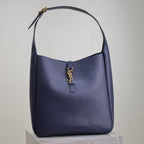 Saint Laurent LE 5 À 7 LARGE BAG 31 IN BERRY BLUE LAMBSKIN