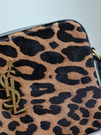 Saint Laurent LOU CAMERA BAG 23 IN LEOPARD PRINT CALFSKIN
