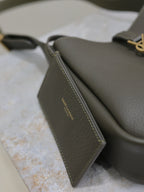 Saint Laurent LE 5 À 7 MINI BAG 16 IN KHAKI GREEN LAMBSKIN