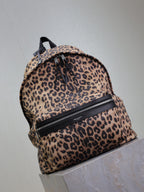 Saint Laurent CITY BACKPACK 38 IN LEOPARD PRINT VELVET