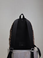 Saint Laurent CITY BACKPACK 38 IN LEOPARD PRINT VELVET
