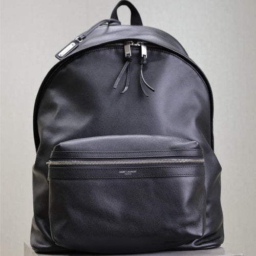 Saint Laurent CITY BACKPACK 38 IN BLACK CALFSKIN