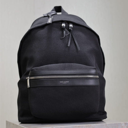 Saint Laurent CITY BACKPACK 35 IN BLACK CANVAS