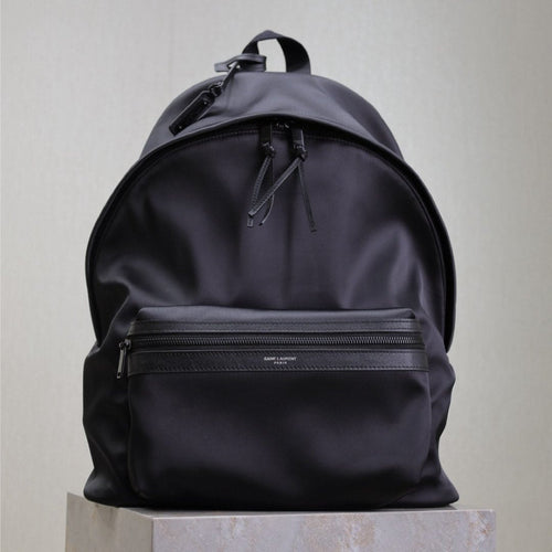 Saint Laurent CITY BACKPACK 38 IN BLACK SILK