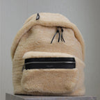 Saint Laurent CITY BACKPACK 35 IN BEIGE SHEARLING