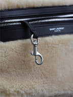 Saint Laurent CITY BACKPACK 35 IN BEIGE SHEARLING