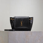 Saint Laurent MINI NOLITA BAG 18 IN BLACK LAMBSKIN COPPER HARDWARE