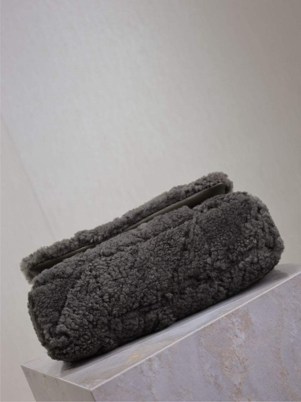 Saint Laurent JAMIE BAG 25 IN DARK GRAY LAMB WOOL