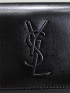 Saint Laurent SUNSET SMALL BAG 19 IN BLACK CALFSKIN BLACK HARDWARE