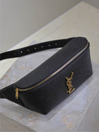 Saint Laurent CLASSIC CROSSBODY BAG 25 IN BLACK CAVIAR LEATHER GOLD LOGO