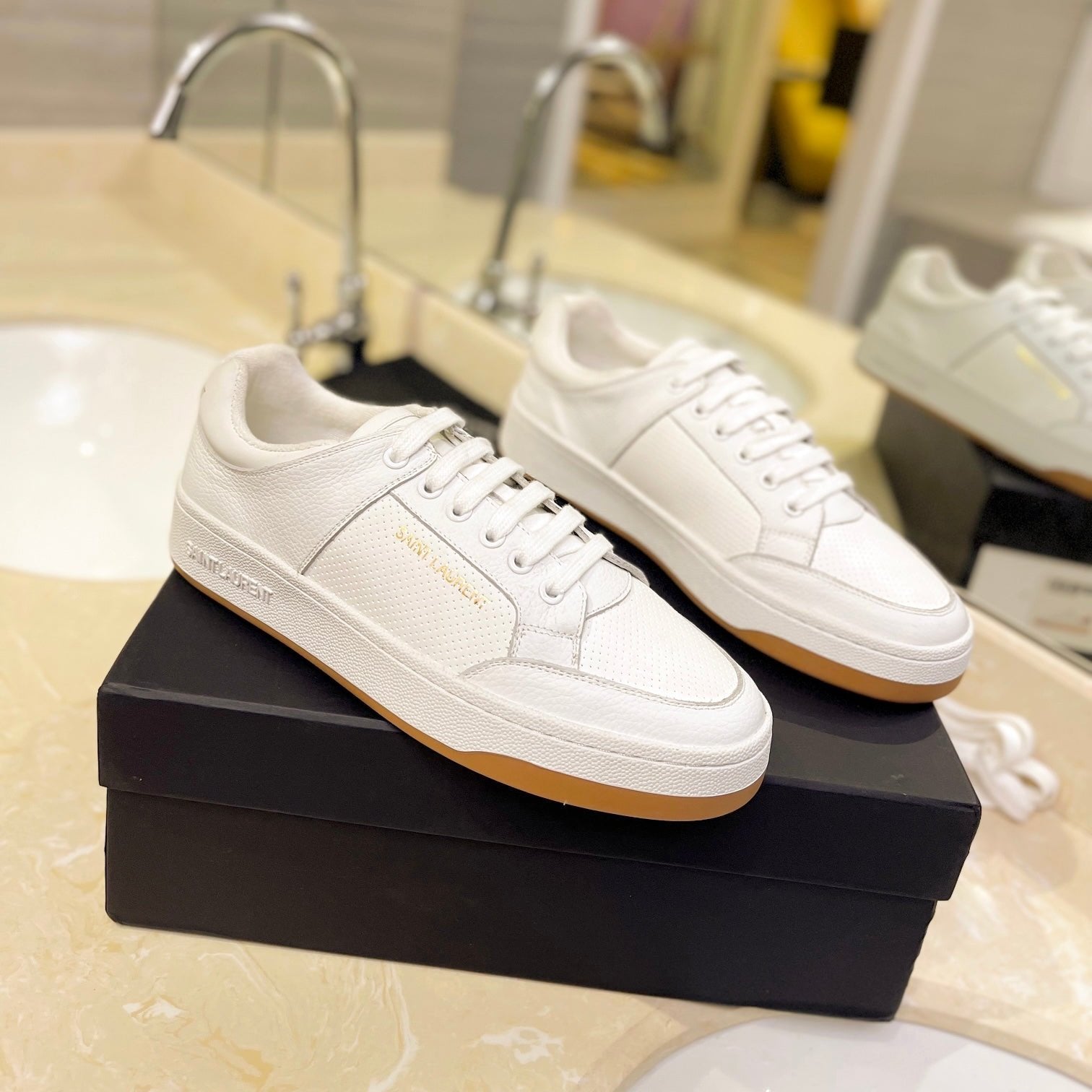 Saint Laurent SL SL/61 SNEAKERS WHITE CALFSKIN