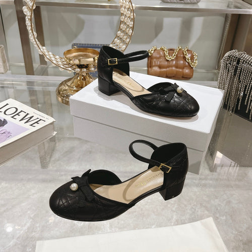 DIOR Ballet Pump Black Quilted Cowhide